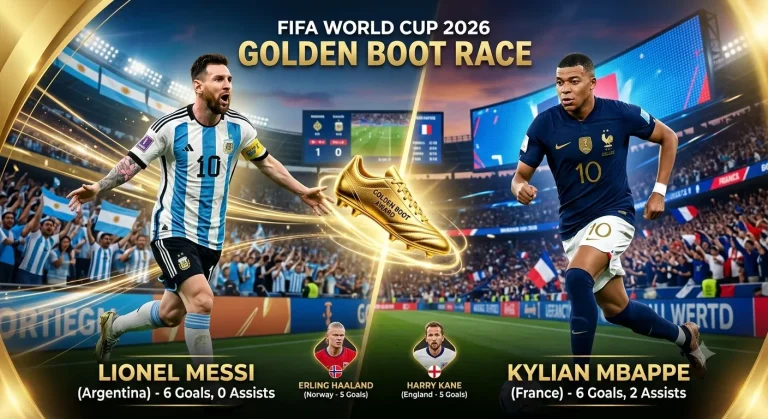 FIFA World Cup 2026 Golden Boot Race: Messi and Mbappe Lead the Core of Top Scorers Till Today